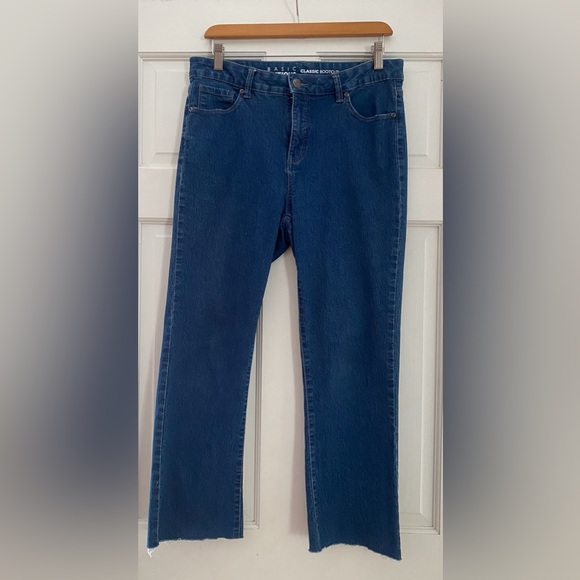 Basic Additions Blue Jeans s.10 cropped flared cutoffs excellent condition $95 - Picture 2 of 11